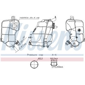 Achetez des Vase d'expansion, liquide de refroidissement NISSENS 996337 à prix pour 36,28 €