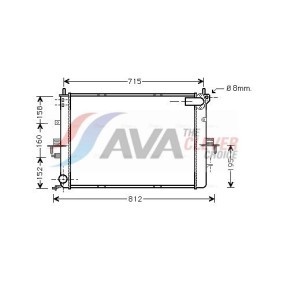 Achetez des Radiateur du moteur AVA COOLING SYSTEMS AU2082ASS à prix pour 648,35 €