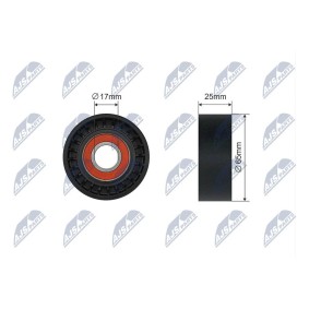 Compre Rolo tensor, correia trapezoidal estriada da NTY RNK-FR-050 a um preço baixo por 16,53 €