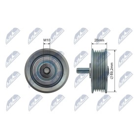 Compre Rolo tensor, correia trapezoidal estriada da NTY RNK-HD-028 a um preço baixo por 27,33 €