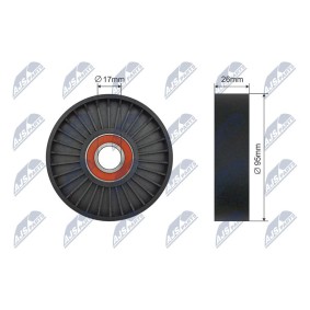 Compre Rolo tensor, correia trapezoidal estriada da NTY RNK-LR-016 a um preço baixo por 17,85 €