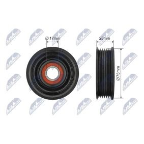 Compre Rolo tensor, correia trapezoidal estriada da NTY RNK-MZ-017 a um preço baixo por 31,62 €