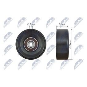 Compre Rolo tensor, correia trapezoidal estriada da NTY RNK-PL-034 a um preço baixo por 23,78 €