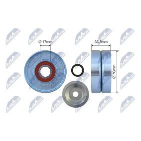 Compre Rolo tensor, correia trapezoidal estriada da NTY RNK-RE-037 a um preço baixo por 14,10 €