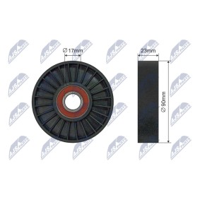 Compre Rolo tensor, correia trapezoidal estriada da NTY RNK-SA-006 a um preço baixo por 17,85 €