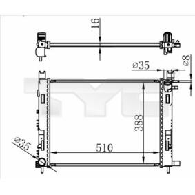 Achetez des Radiateur du moteur TYC 728-0063 à prix pour 123,02 €