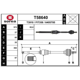 Comprar Árbol de transmisión de EAI T58640 a bajo precio de 147,37 €