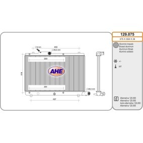 Comprar Radiador, refrigeración del motor de AHE 129.075 a bajo precio de 161,72 €