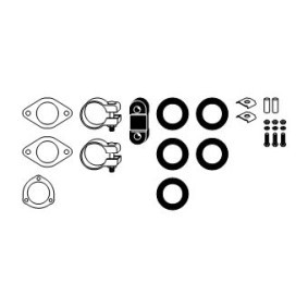 Compre Kit de montagem, sistema de escape da HJS 82 31 6212 a um preço baixo por 21,88 €