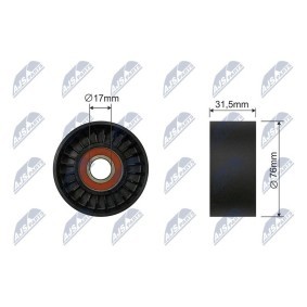 Compre Rolo tensor, correia trapezoidal estriada da NTY RNK-VW-041 a um preço baixo por 12,52 €