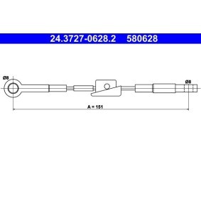 Handbremsseil 24.3727-0628.2