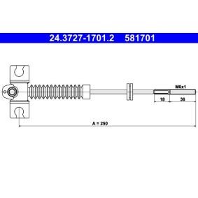 Handbremsseil 24.3727-1701.2