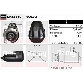 Köp Startmotor av DELCO REMY DRS3260 till det låga priset 3040,15 kr