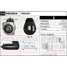 Köp Startmotor av DELCO REMY DRS4910 till det låga priset 2280,10 kr