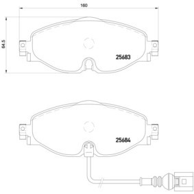 Köp Bromsbelägg av BREMBO P 85 126E till det låga priset 1015,80 kr