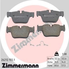Köp Bromsbelägg av ZIMMERMANN 26212.155.1 till det låga priset 732,23 kr