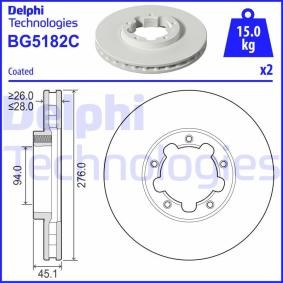 Comprar Disco de freno de DELPHI BG5182C a bajo precio de 54,76 €