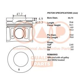 Osta IAP QUALITY PARTS Mäntä netistä Korando SUV (CK)-mallille edulliseen hintaan