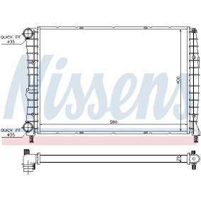 Achetez des Radiateur du moteur NISSENS 60229A à prix pour 69,77 €