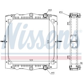 Kjøp Radiator, motorkjøling av NISSENS 61445A til den lave prisen 11699,03 NOK