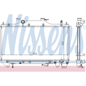 Achetez des Radiateur du moteur NISSENS 61740 à prix pour 96,72 €