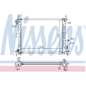 Acquista Radiatore motore da NISSENS 62074A a buon mercato per soli 103,43 €