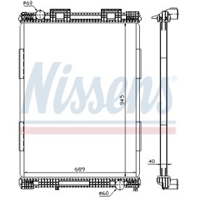 Achetez des Radiateur du moteur NISSENS 628700 à prix pour 396,75 €