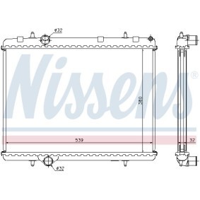 Achetez des Radiateur du moteur NISSENS 63736 à prix pour 51,99 €