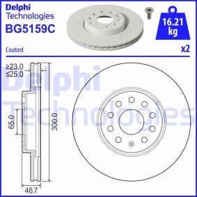 Comprar Disco de freno de DELPHI BG5159C a bajo precio de 94,05 €