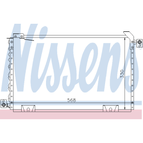 NISSAN Klimakondensator von NISSENS