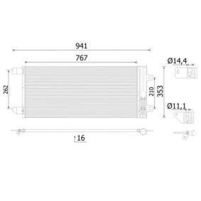Klimakondensator von MAHLE ORIGINAL AC 1133 000S