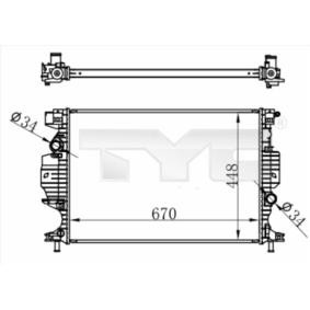 Achetez des Radiateur du moteur TYC 710-0060 à prix pour 147,80 €