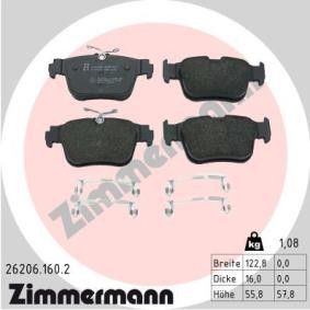 Köp Bromsbelägg av ZIMMERMANN 26206.160.2 till det låga priset 556,87 kr
