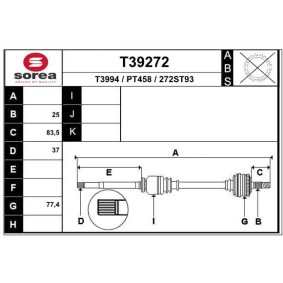 Comprar Árbol de transmisión de EAI T39272 a bajo precio de 110,78 €