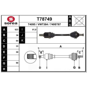 Antriebswelle T78749