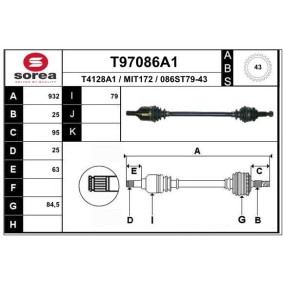 Compre Palier de EAI online para Galant VII Hatchback (E5_A, E7_A, E8_A) a precios moderados