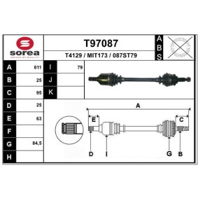 Compre Palier de EAI online para Galant VII Hatchback (E5_A, E7_A, E8_A) a precios moderados