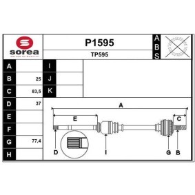 Comprar Árbol de transmisión de SNRA P1595 a bajo precio de 148,37 €