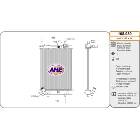 Achetez des Radiateur du moteur AHE 108.039 à prix pour 170,33 €