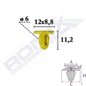 Clip, Zier- / Schutzleiste C70661