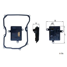 Hydraulikfilter, Automatikgetriebe HX 267D für FABIA Stufenheck (6Y3) für 51,23 CHF