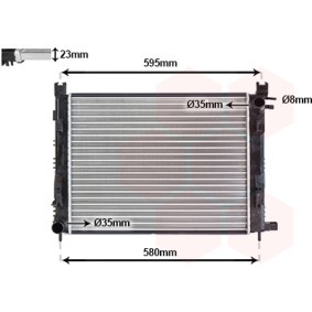 Achetez des Radiateur du moteur VAN WEZEL 15012007 à prix pour 90,21 €