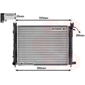 Achetez des Radiateur du moteur VAN WEZEL 15012008 à prix pour 109,52 €