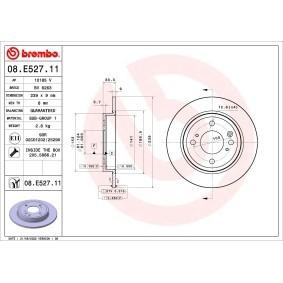Köp Bromsskiva av BREMBO 08.E527.11 till det låga priset 439,40 kr