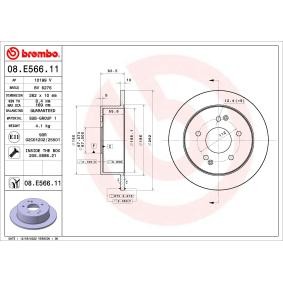 Comprar Disco de freno de BREMBO 08.E566.11 a bajo precio de 51,88 €