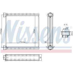 Achetez des Radiateur de chauffage NISSENS 707278 à prix pour 121,61 €