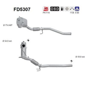 Køb Partikelfilter af AS FD5307 til den lave pris 4809,68 DKK
