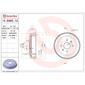 Köp Bromstrumma av BREMBO 14.E965.10 till det låga priset 528,69 kr