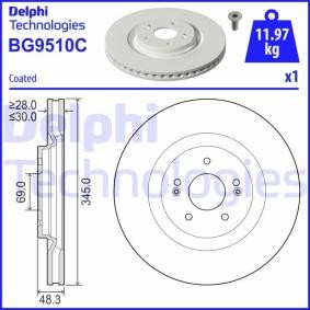 Compre Disco de travão da DELPHI BG9510C a um preço baixo por 67,25 €