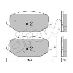 Köp Bromsbelägg av CIFAM 822-1351-0 till det låga priset 844,34 kr
